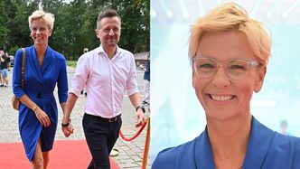 Anita Werner i Michał Kołodziejczyk brylują razem na salonach. Dziennikarka wyeksponowała NOGI DO NIEBA w kobaltowej kreacji
