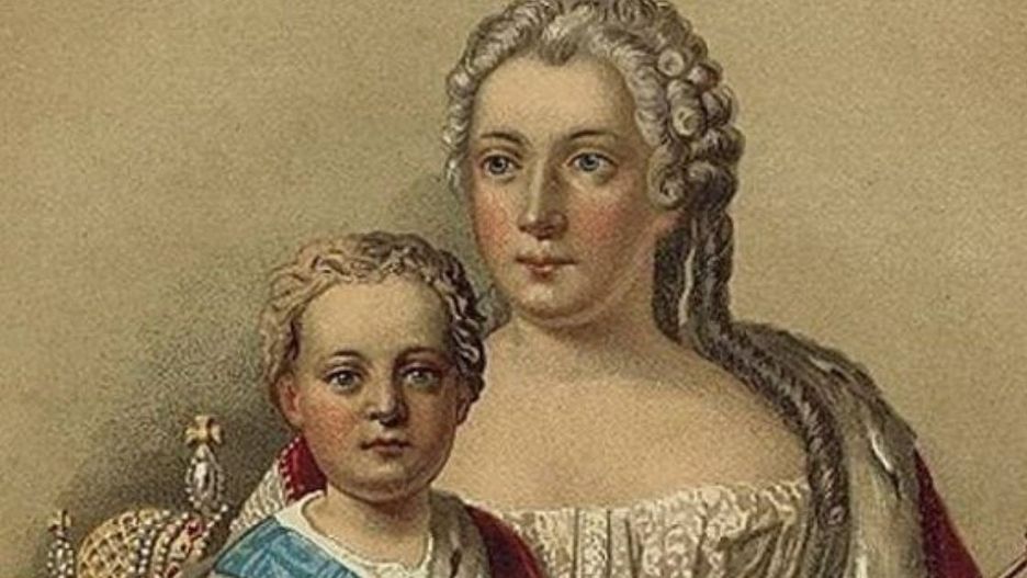 Iwan VI Romanow z matką 