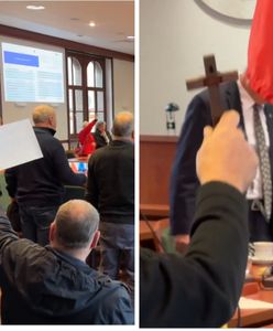 Legnica: protest przeciwko zdjęciu krzyża w ratuszu