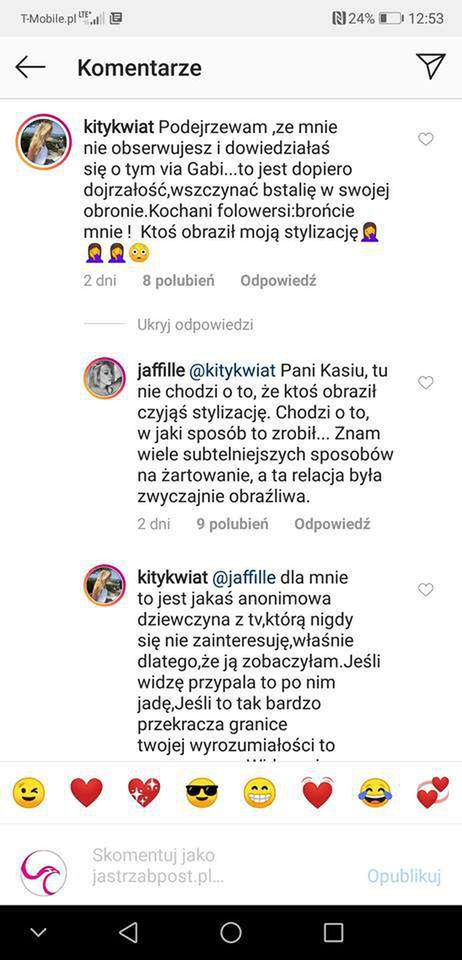 Gabi Drzewiecka obrażana przez Katarzynę Kwiatkowską