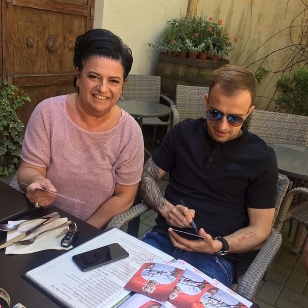 Kamil Grosicki z mamą