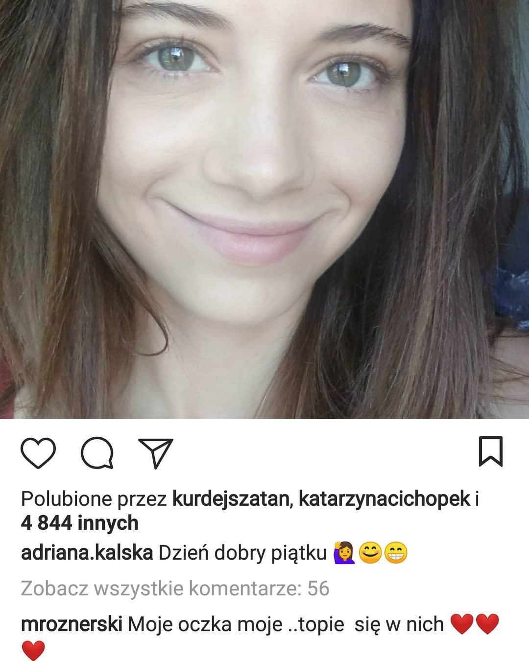 Mikołaj Roznerski skomentował zdjęcie Adriany Kalskiej bez makijażu
