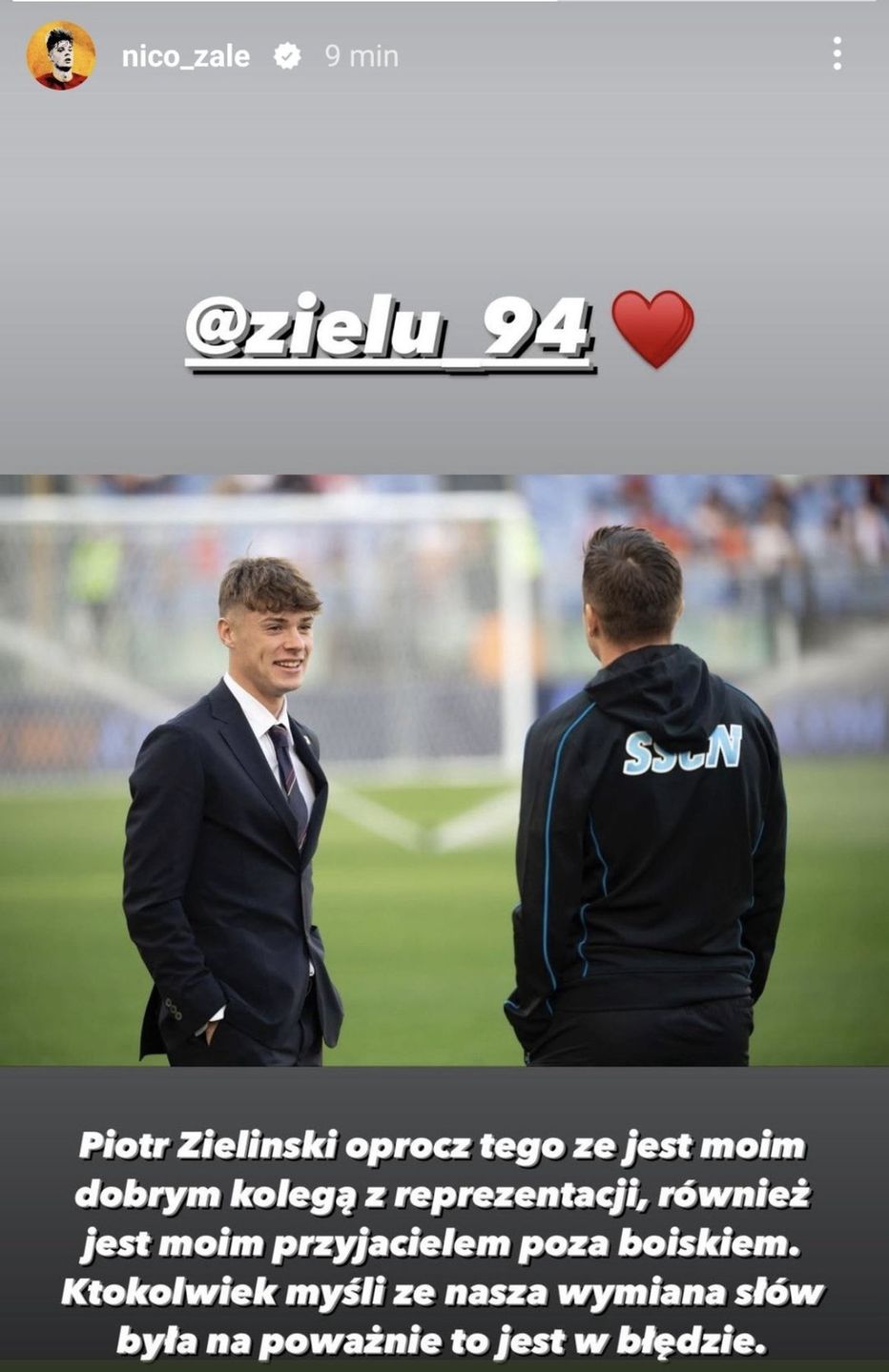 Nicola Zalewski komentuje wymianę zdań z Piotrem Zielińskim