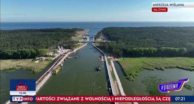 17 września otwarcie kanału przez Mierzeję Wiślaną