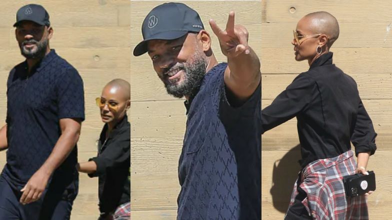 Dawno niewidziany Will Smith pozdrawia paparazzi, maszerując z żoną na randkę (ZDJĘCIA)