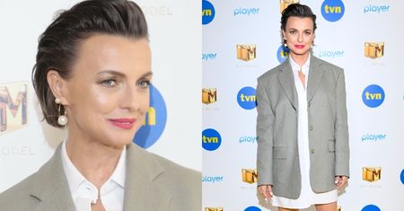 Katarzyna Sokołowska DWA TYGODNIE PO PORODZIE podbija ściankę na konferencji prasowej "Top Model" (ZDJĘCIA)