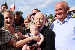 Kaczyński w Pułtusku. "Takiego dziecka nie miałem na rękach dawno"