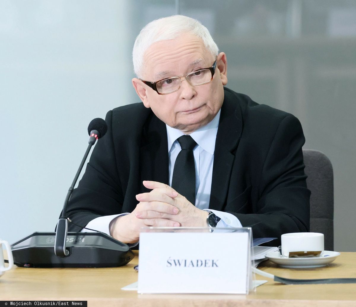 Jarosław Kaczyński na komisji ds. Pegasusa. 