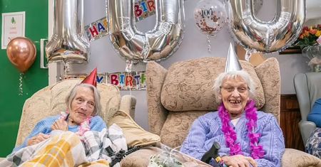 Bliźniaczki nie widziały się od lat. Spotkały się na swoich 100 urodzinach