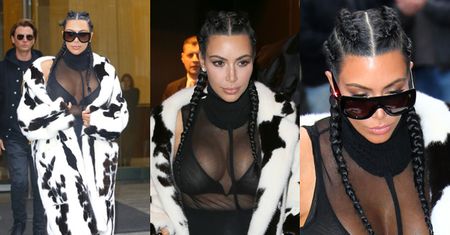 Piersi Kim Kardashian wracają... w futrze (ZDJĘCIA)
