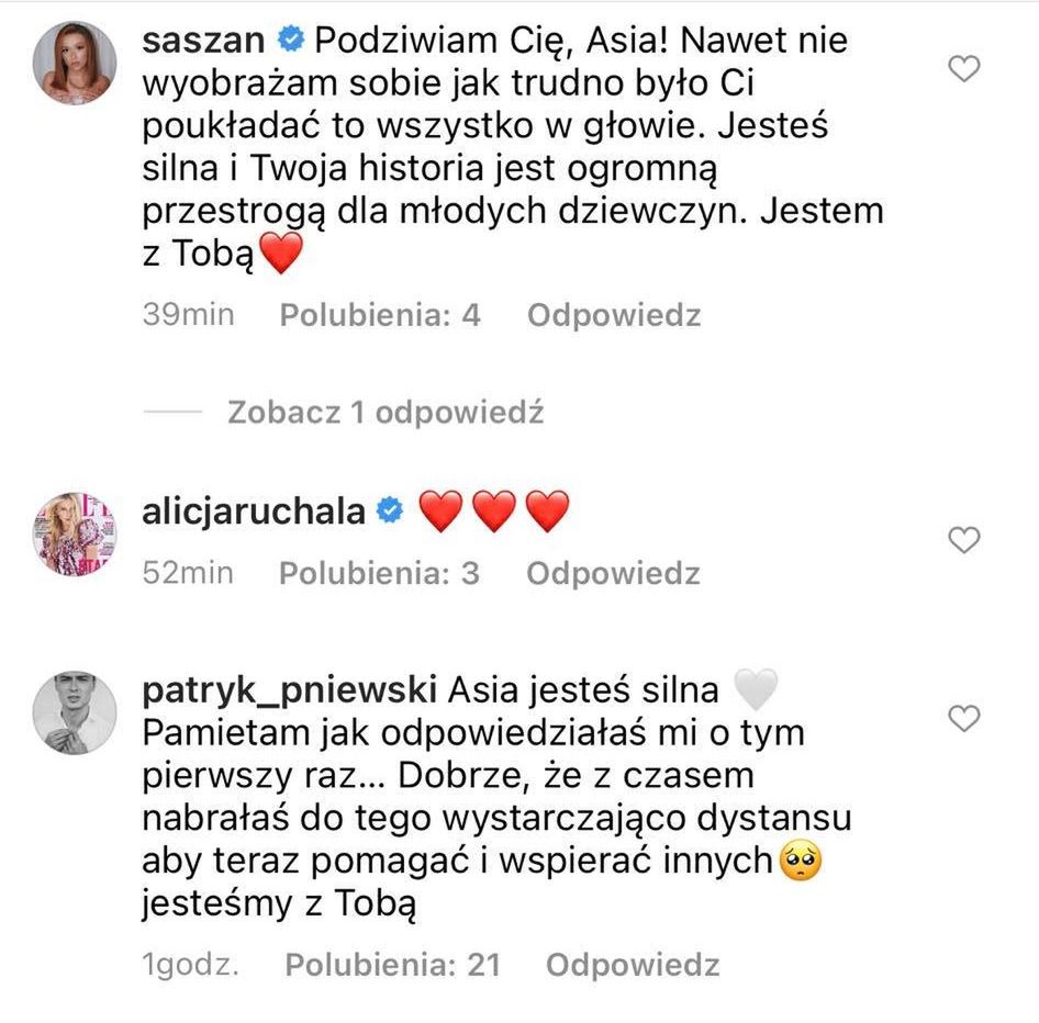 Komentarze pod wpisem Joanny Opozdy