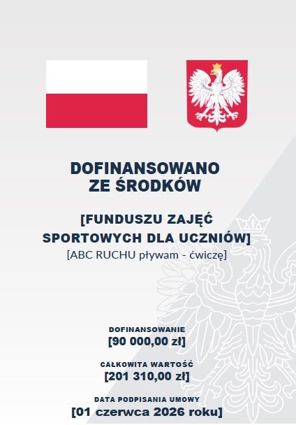 Dofinansowanie na program "Pierwszy krok w wodzie"