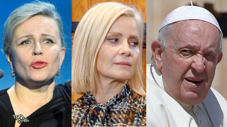 Papież Franciszek skrytykowany przez Małgorzatę Kożuchowską i Krystynę Jandę