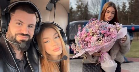 Walentynki u Wojtka Goli i Sofii: lot helikopterem, bukiet kwiatów i torebka za 19 TYSIĘCY ZŁOTYCH (ZDJĘCIA)