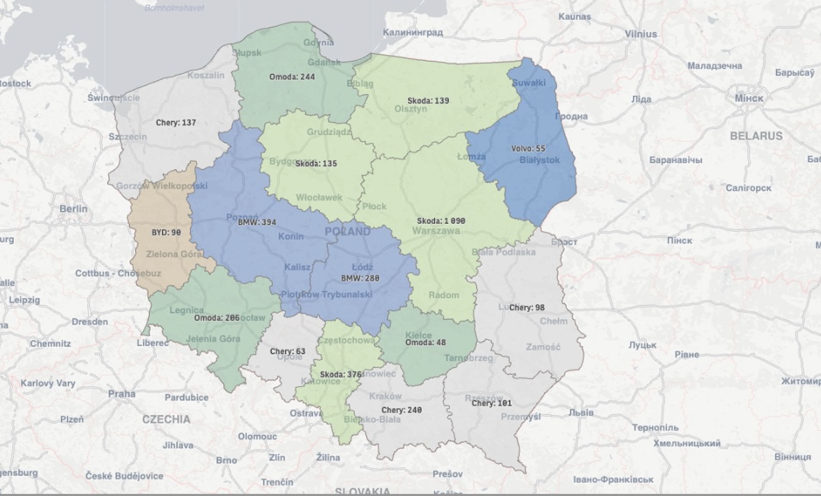 Najwięksi wygrani w województwach. Dane za styczeń-marzec 2026