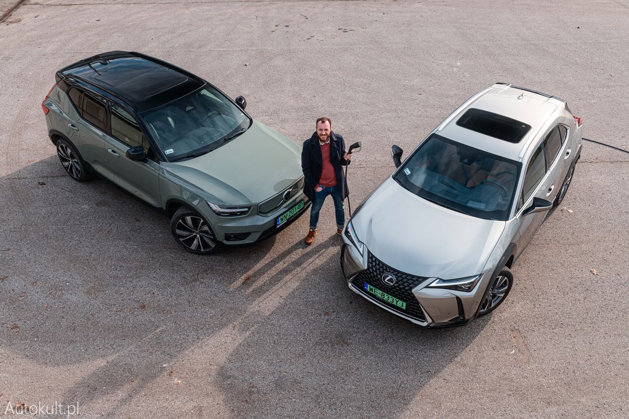 Volvo XC40 P8 Recharge, autor tekstu i Lexus UX 300e