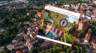 Dawne jezioro zalewa olsztyńską Łynostradę. Turyści są sfrustrowani