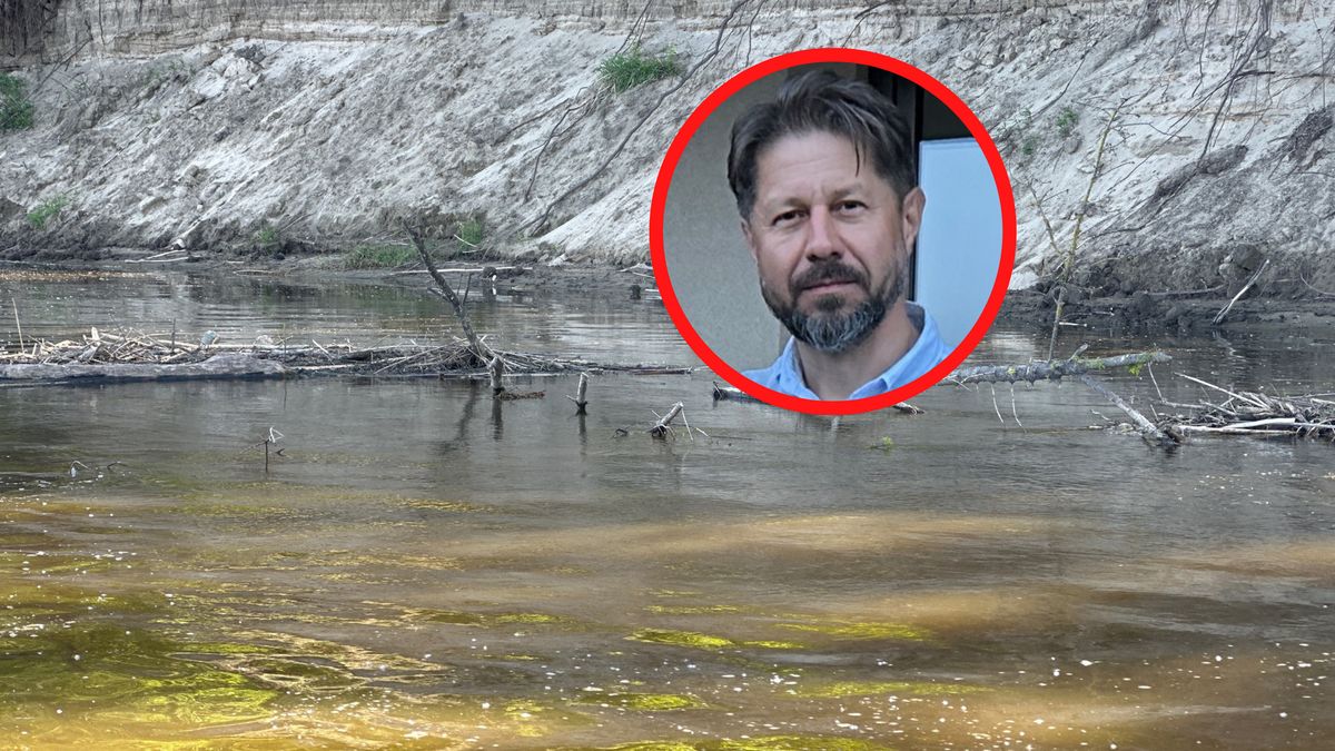 Daniel Dymiński znalazł torebkę w Wiśle.