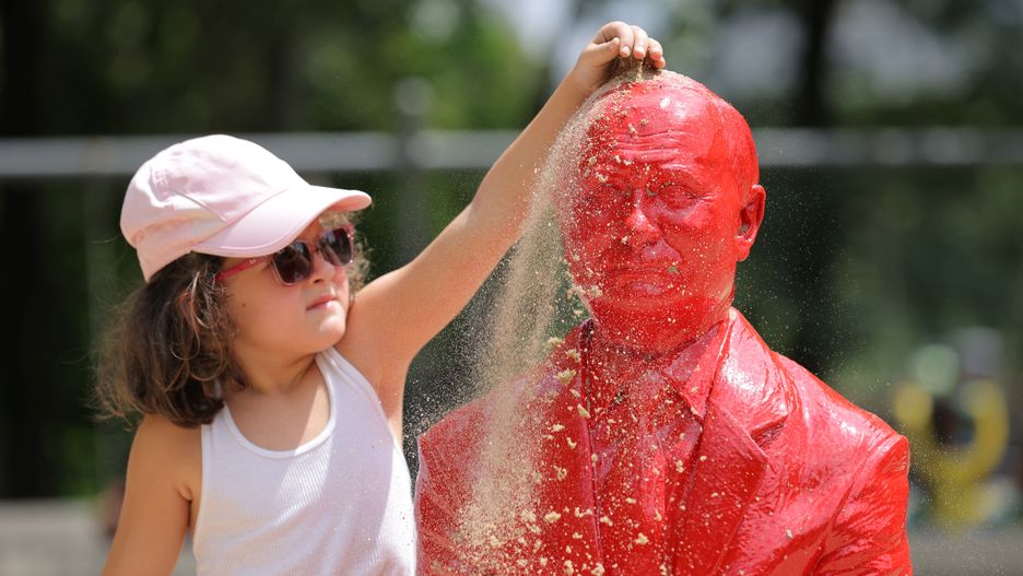 Putin w piaskownicy w Central Parku 
