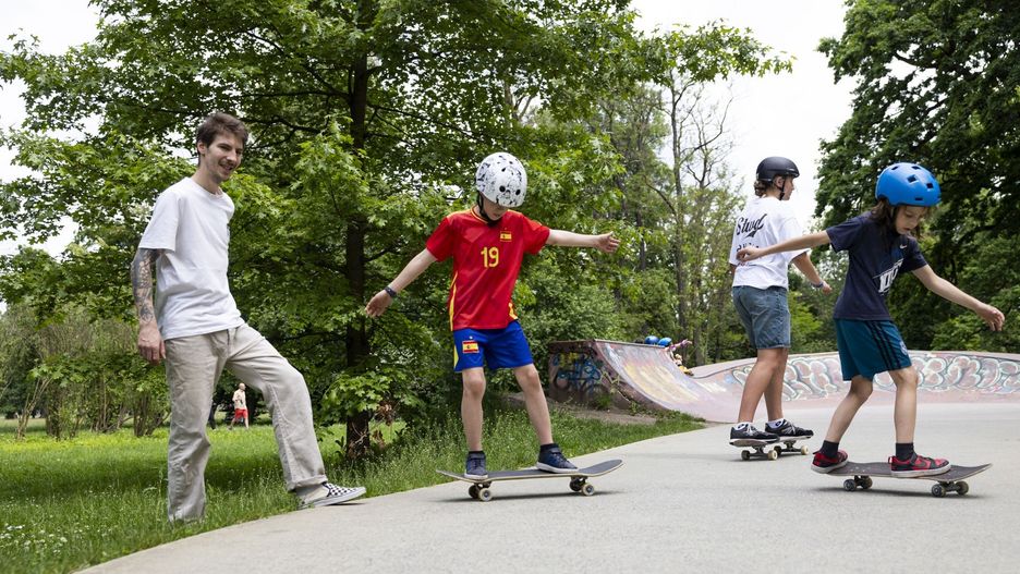 Scenerią warsztatów dla dzieci i młodzieży był skatepark w Parku Jordana