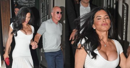 Jeff Bezos i biust Lauren Sanchez pławią się w blasku fleszy podczas wizyty w Londynie (ZDJĘCIA)