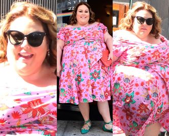 Promienna Chrissy Metz odsłania zgrabne łydki w letniej sukience (ZDJĘCIA)