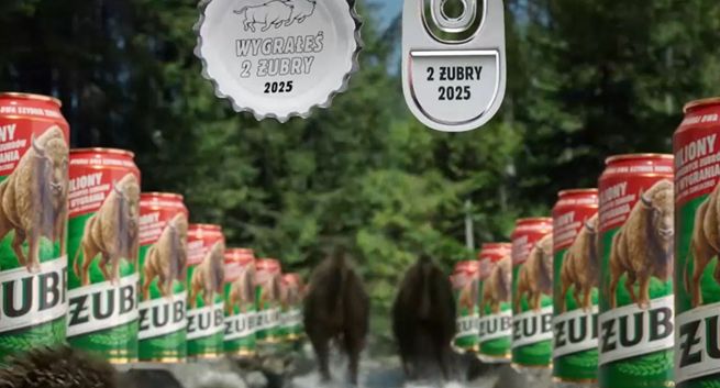 Wraca znana loteria Żubra, w reklamach „na widok dwóch szybkich Żubrów niejeden podskoczy”