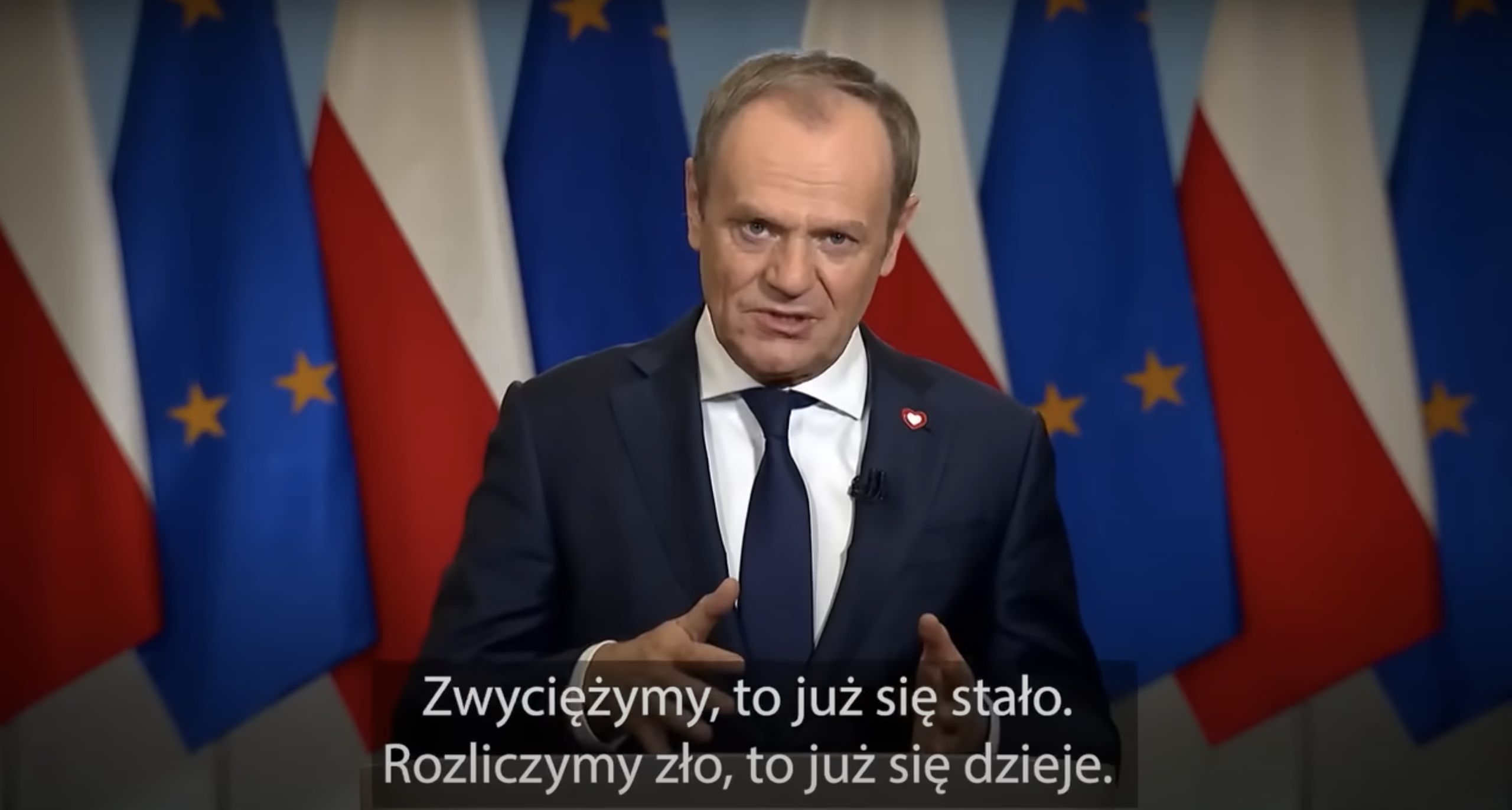 Donald Tusk podczas orędzia