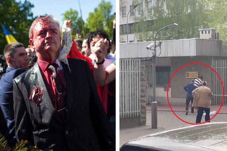 Polska ambasada w Moskwie oblana czerwoną farbą. "Odwet"