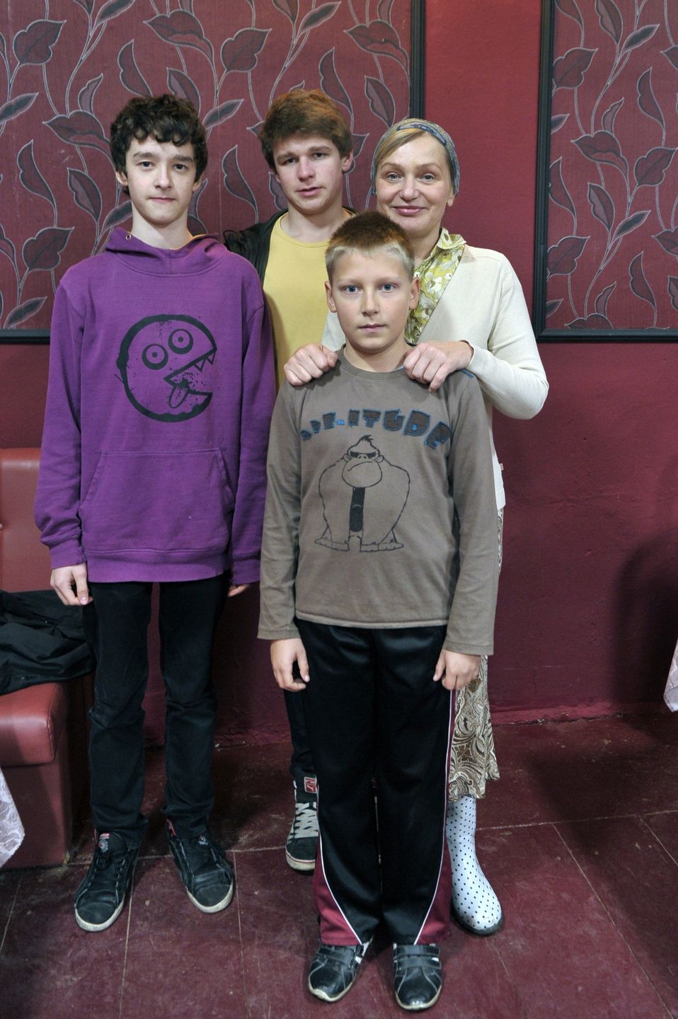 Katarzyna Żak z serialowymi synami