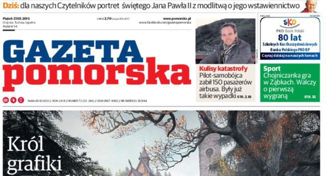 „Gazeta Pomorska” wyprzedziła „Dziennik Zachodni”. Wszystkie dzienniki regionalne na minusie w I kwartale 2015 r.