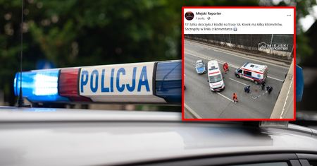 Dramatyczne zdarzenie w Warszawie. 12-latka skoczyła na jezdnię ekspresówki