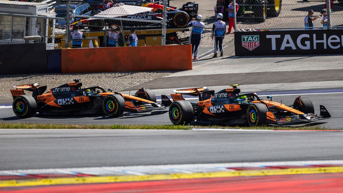 SPIELBURG, AUSTRIA - 2025/06/29: Lando Norris of Great Britain and McLaren F1 Team is seen in action during Formula One Austrian Grand Prix at the Red Bull Ring. (Photo by Jay Hirano/SOPA Images/LightRocket via Getty Images)