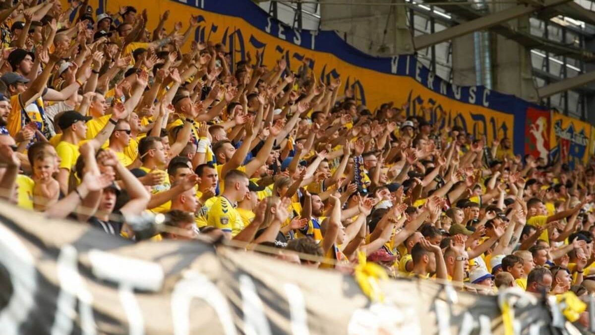 Kibice na meczu Motor Lublin - Górnik Łęczna (19.08.2023)