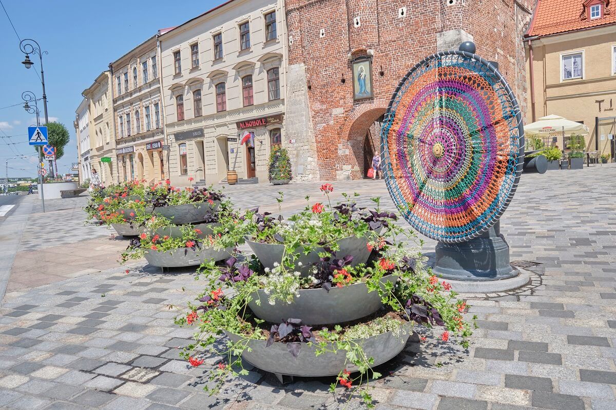 Nowe kwiaty w donicach w centrum Lublina