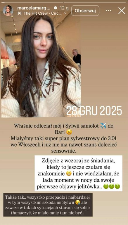 Runęły sylwestrowe plany Marceli Leszczak