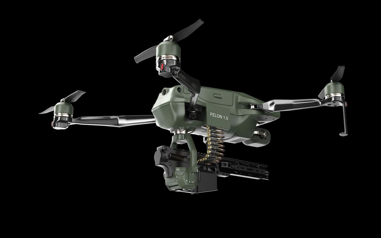 Feloni Aero pokazuje drony. Wyglądają jak żywcem wyjęte z Terminatora