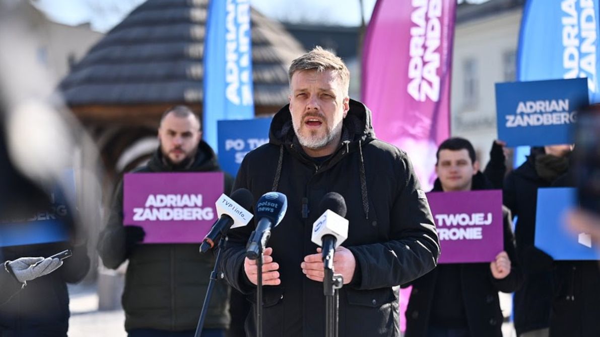 Adrian Zandberg w Chełmie.