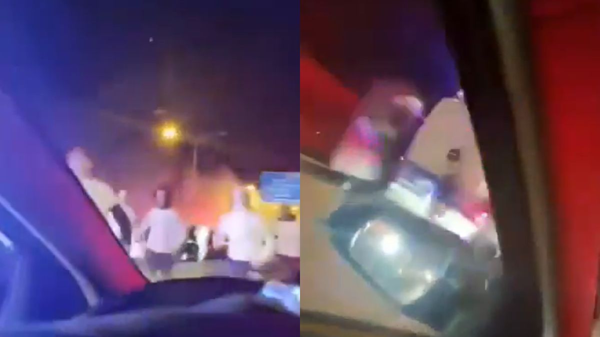 Ustawka kibiców na autostradowej obwodnicy Wrocławia