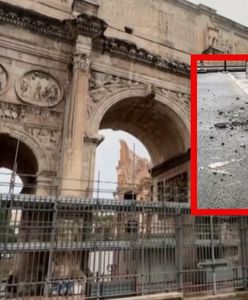 Burza w Rzymie po miesiącach upałów. Piorun uderzył w zabytek