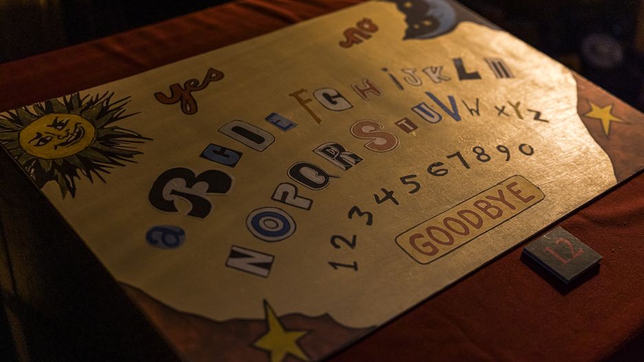 MADRID, SPAIN - SEPTEMBER 06: Recreation of the Ouija board used in 1977 by Margaret and Janet Hodgson at the exhition of The Conjuring Museum Of The Occult at Espacio Amen on September 06, 2025 in Madrid, Spain. After countless paranormal phenomena following its use, the Warrens, along with the church, intervened to expel Valak and condemn him to hell. The temporary exhibition, created by Warner Bros, is an immersive experience based on "The Conjuring" films. (Photo by David Benito/Getty Images)