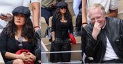 Salma Hayek w skupieniu ogląda mecz tenisa wraz z mężem miliarderem (ZDJĘCIA)
