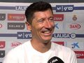 Lewandowski zapytany o króla strzelców. Nie powstrzymał się od śmiechu