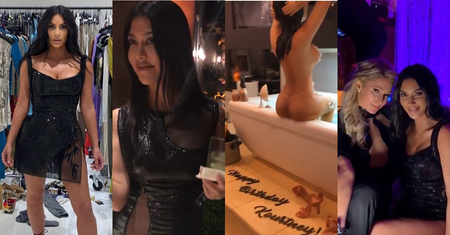 Tak wyglądały 40. urodziny Kourtney Kardashian: tłum celebrytów, morze alkoholu i tort w kształcie nagiej jubilatki (ZDJĘCIA)