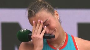 Sabalenka rozpłakała się na korcie. Po chwili powiedziała to