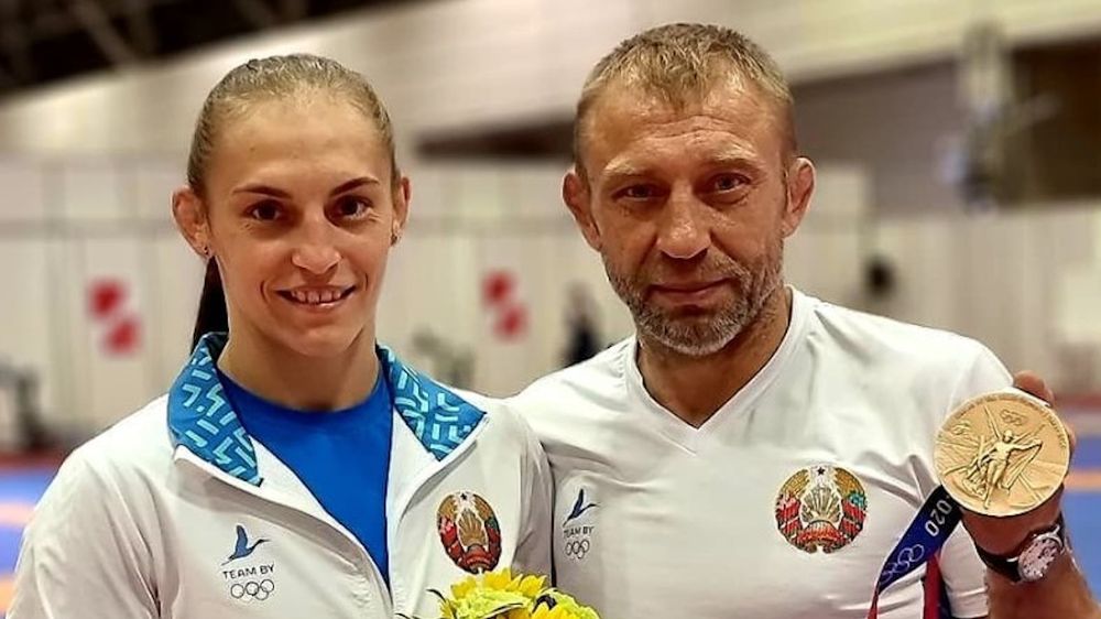 Vanessa Kaladzinskaya z trenerem