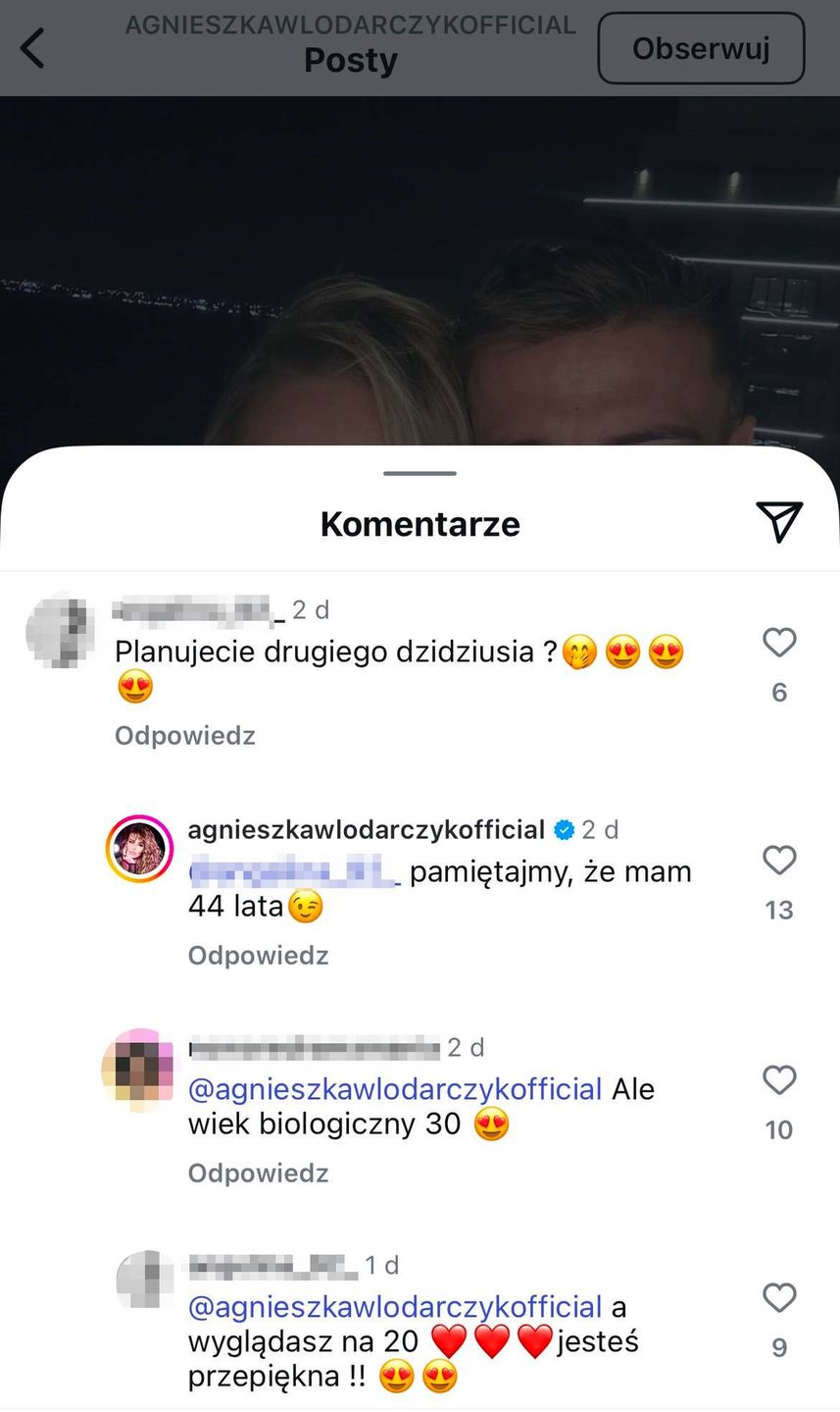 Agnieszka Włodarczyk odpowiada na pytania o drugie dziecko