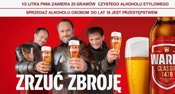 Warka z nowym pozycjonowaniem i identyfikacją. W reklamach aktorzy-rycerze