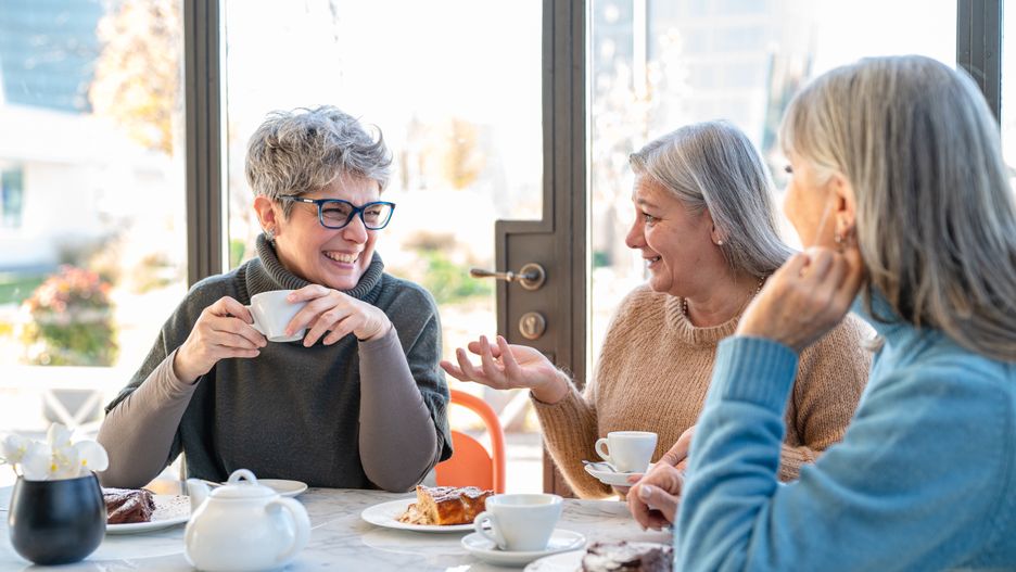 Group of elderly women having fun during breakfast in a cafeteria, three retired female friends are celebrating an anniversary, mature women drinking tea and coffee and eating cakes50s, 60s, 70s, age, breakfast, cafeteria, carefree, copy space, elder, elderly, energy, enjoyment, family, friendship, generation, genuine, grandmother, gray hair, happiness, having fun, healthy lifestyle, horizontal, indoors, laughing, lifestyle, matuer, mature, middle aged, mother, old, old people, older, person, real people, recreation, relationships, relax, relaxation, retirement, senior, senior adult, smile, sunlight, talking, tenderness, three, togetherness, vitality, women, senior adult, women, happiness, matuer, breakfast, 50s, 60s, 70s, age, cafeteria, carefree, copy space, elder, elderly, energy, enjoyment, family, friendship, generation, genuine, grandmother, gray hair, having fun, healthy lifestyle, horizontal, indoors, laughing, lifestyle, mature, middle aged, mother, old, old people, older, person, real people, recreation, relationships, relax, relaxation, retirement, senior, smile, sunlight, talking, tenderness, three, togetherness, vitality