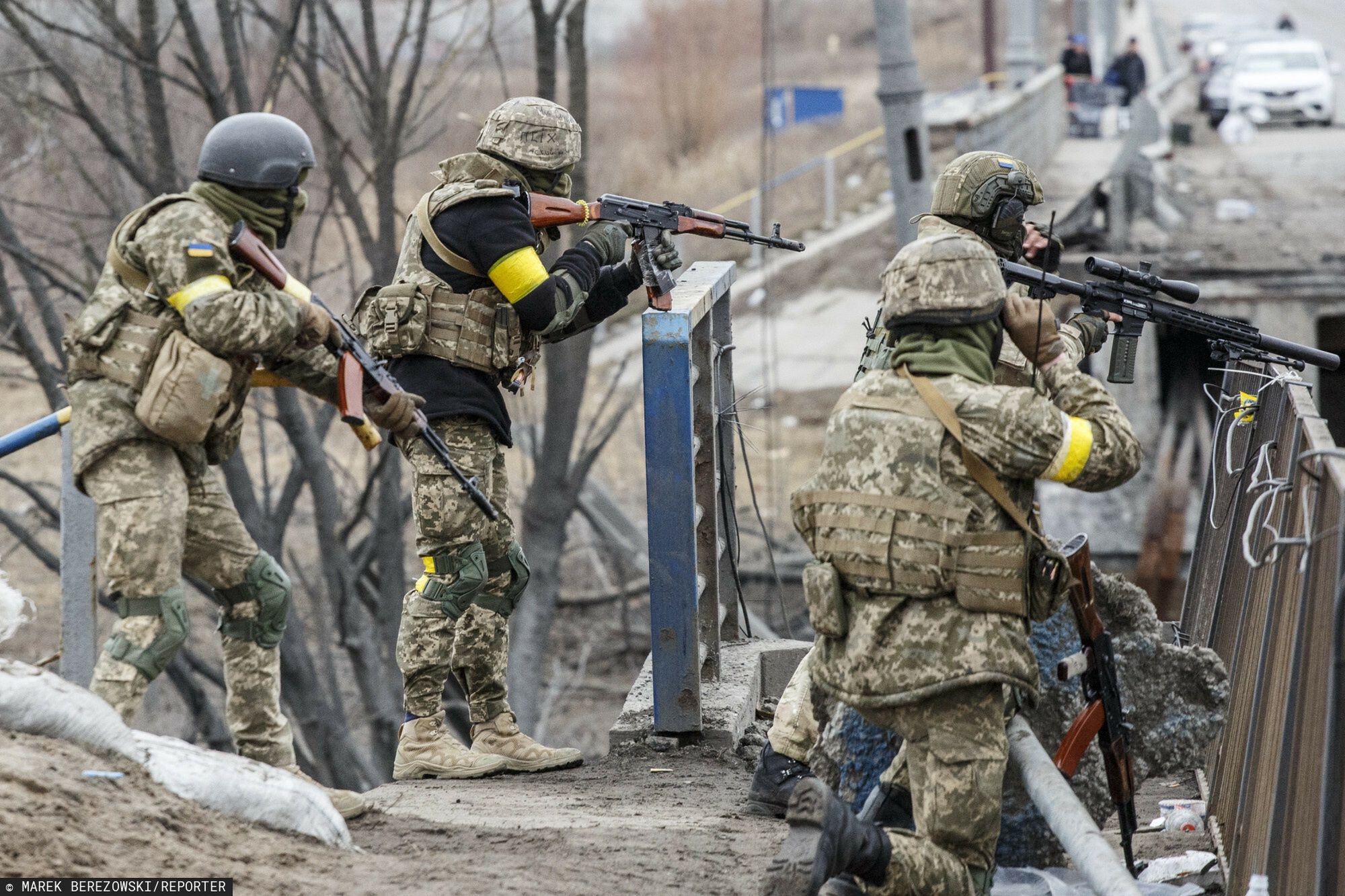 Wojna w Ukrainie - Sytuacja w Irpieniu05.03.2022 Irpin Ewakuacja i walki o Irpin pod Kijowem. fot. Marek M Berezowski/REPORTERMarek M Berezowski/REPORTER